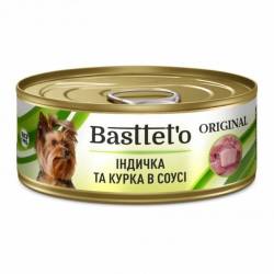 Basttet`O  Original  Індичка та курка в соусі  для собак 85г з/б