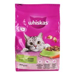 Корм сухий для дорослих котів  з ягням 300г Whiskas