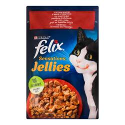 Корм для котів Felix з яловичиною та томатом, желе 85г
