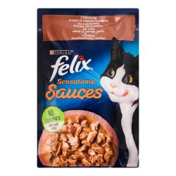 Корм для котів Felix Лосось з креветками, гриль у соусі 85г