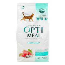 Корм д/стерилізованих котів з яловичіною та сорго 1,5 кг Opti meal