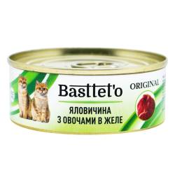 Basttet`O  Original Яловичина  з овочами в желе для котів 85г з/б