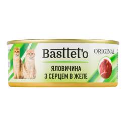Basttet`O  Original Яловичина з серцем в желе для котів 85г з/б