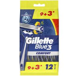 ***Gillette Бритва одноразова чоловіча Blue 3 Comfort 3 леза 9+3 шт.