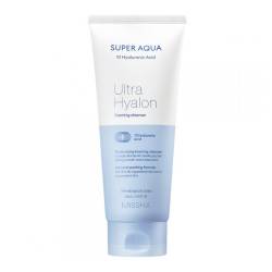 MISSHA Пінка для вмивання обличчя 200 мл/ Super Aqua Ultra Hyalon Foaming Cleanser