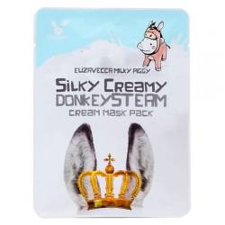Elizavecca Маска для обличчя тканинна на основі віслючого молока (Donkey steam cream mask)