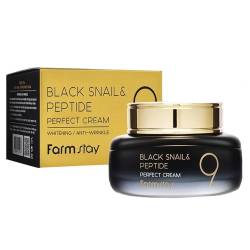 Farm stay Крем для обличчя Омолоджуючий з муцином равлика та пептидами 55 мл Black Snail & Peptid