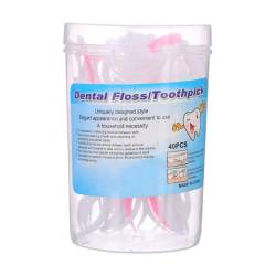 Флос ортодонтичний для чистки міжзубого простору 30 шт/банка/ Dental Floss Toothpick