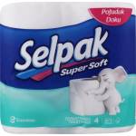 Туалетний папір SELPAK білий 4шт 3шар Фото 3