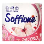 Туалетний папір SOFFION DEKORO бiлий з рожевим 4шт. 2шар.