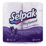 Туалетний папір SELPAK SPA кольоровий з аром. лаванди 4шт*