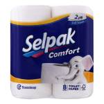 SELPAK Comfort Папiр туалетний  білий 8шт*