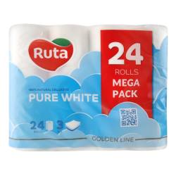 Туалетний папір Ruta Pure White 24шт 3шар білий