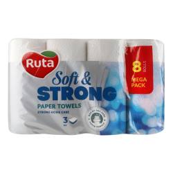 Рушники паперові Ruta Soft Strong 8шт 3шар білі