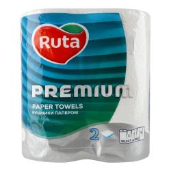 Рушники паперові Ruta Premium білі 2шар 2шт
