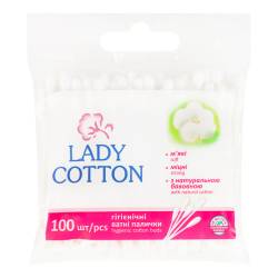 Ватні палички Lady Cotton в пакеті 100шт