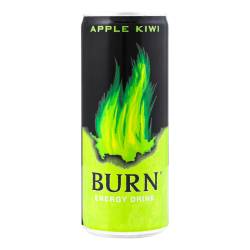 Напій енергетичний Burn Apple Kiwi УКРАЇНА 0,25л з/б