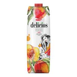 Нектар персиковий з м'якоттю та цукром TM Delicios, 1л