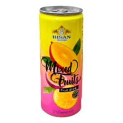 Напій соковий  fruit juice drink MIXED FRUIT 250мл ж/б BISAN