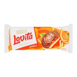 Печиво Lovita Jelly Cookies з желейною начинкою зі смаком апельсину 135г Рошен