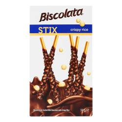 Соломка Stix Milky в молочному шоколаді з рисовими кульками 34г Biscolata