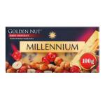 Шоколад Millenium GOLD білий/горіх (карт/уп.) 100г МАЛБИ Фото 1