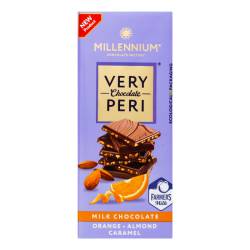 Шоколад Very Peri молочний з мигдалем,карамеллю та апельсиновою цедрою 85г Millennium