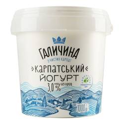 Йогурт Карпатський без цукру 3%  1кг (відро) Галичина