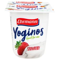 Йогурт Yoginos полуниця/персик-маракуйя 0,1% 100г Ehrmann