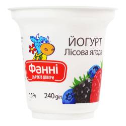Йогурт  Лісова ягода 1,5% 240г ст. 