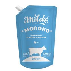 Молоко незбиране згущене з цукром 8,5% дп 270г Mileko