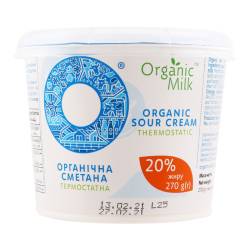 Органічна сметана термостатна 20% 270г Organik Milk