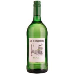 Вино Le Bonjour Blanc біле сухе 1л Франція