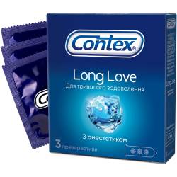 CONTEX Презервативи Long love з анестетиком 3 шт