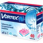 Таблетки для посудомийних машин Vortex All in one 40шт*