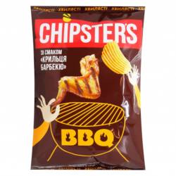Чіпси Chipsters Хвилясті зі смаком Крильця барбекю 120г
