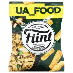 Сухарики пшенично-житні зі смаком «Грибна пательня» 100 г ТМ Flint