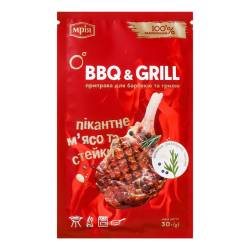 Приправа BBQ & Grill до м'яса та стейків 30г Мрія