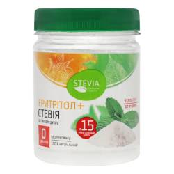 Екстракт солодкий з листя стевії + еритрітол, 180 г Stevia