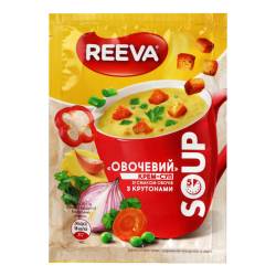 Крем-суп зі смаком овочів з крутонами «Овочевий»  17г REEVA