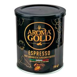 Кава мел 100% Espresso AROMA GOLD з/б 250г