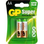 Батарейка GP SUPER ALKALINE 1.5V 15AHM-2UE2, лужна, LR6, AA блістер /Китай/ Фото 2