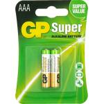 Батарейка GP SUPER ALKALINE 24AHM-2UE2 лужна LR03 AAA блістер /Китай/ Фото 2