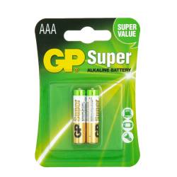 Батарейка GP SUPER ALKALINE 24AHM-2UE2 лужна LR03 AAA блістер /Китай/