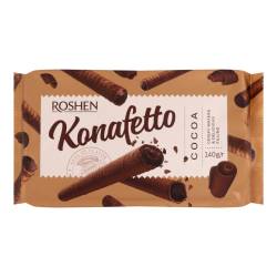 Вафельні трубочки Konafetto з начинкою крем-какао 140г Рошен