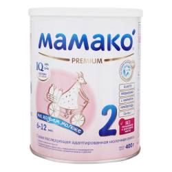 Суміш на основі козячого молока МАМАКО 2 (6-12міс) 400 г