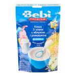 Каша молочна з 6 місяців 3 злаки з яблуком і ромашкою 200г "Bebi Premium" Сербія