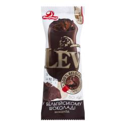 Морозиво «LEV» шоколадне у темному шоколаді 80г ТМ Ласунка