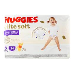 Підгузки-трусики Huggies Elite Soft  (5) 34шт Унісекс