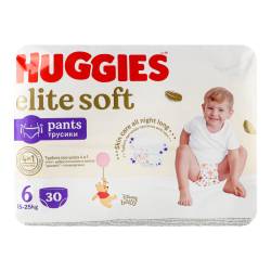 Підгузки-трусики Huggies Elite Soft  (6) 30шт Унісекс
